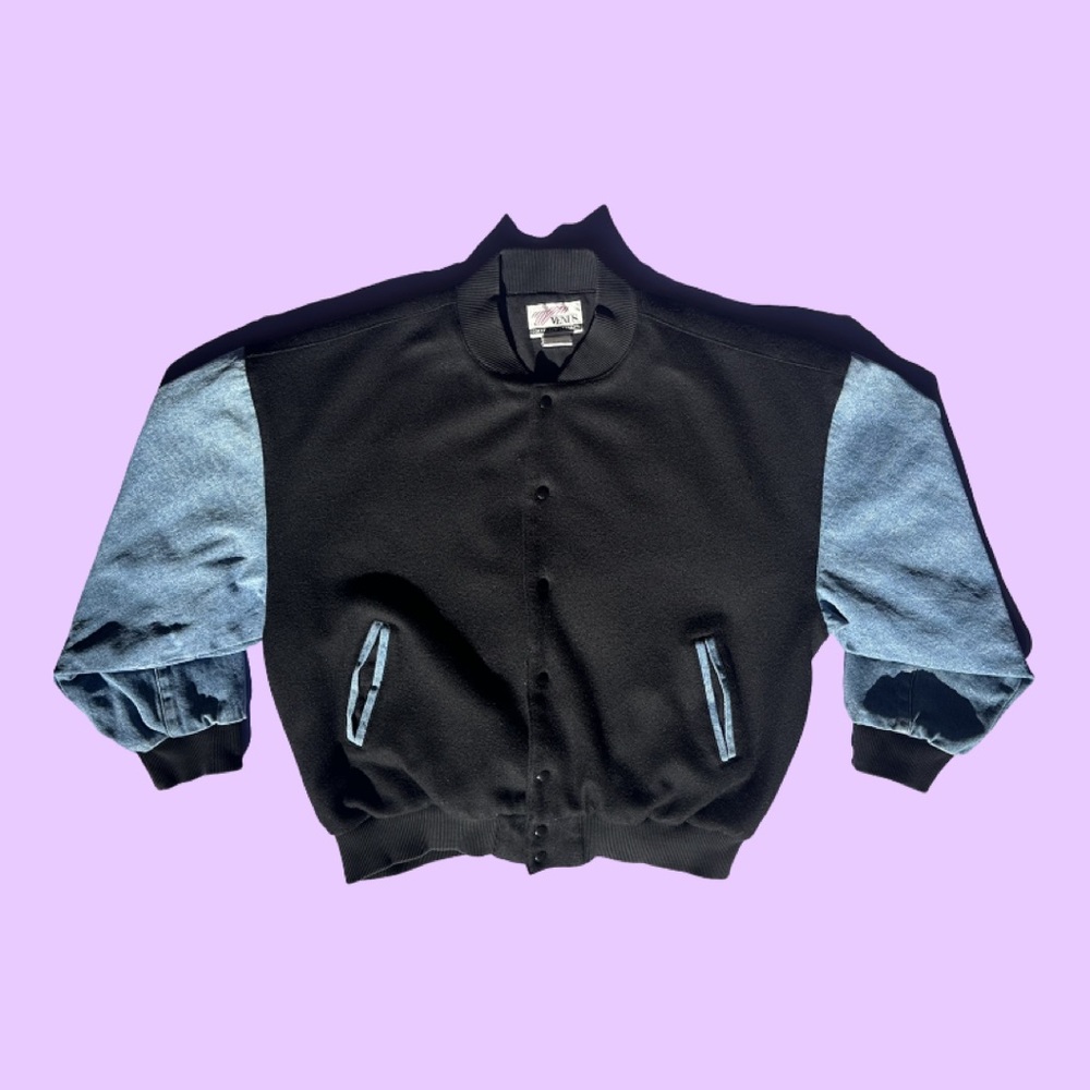 Venus Denim and Wool Collegiate Jacket
Vintage 1990s
Size: Large